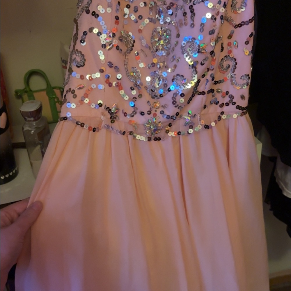Masquerade Pink Sequin Kids Dress